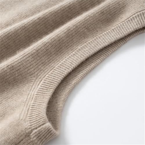 Men’s Thickened V-Neck Wool Pullover Vest Loose Sleeveless Sweater Plus Size Comfortable Warm Layering Knitwear4