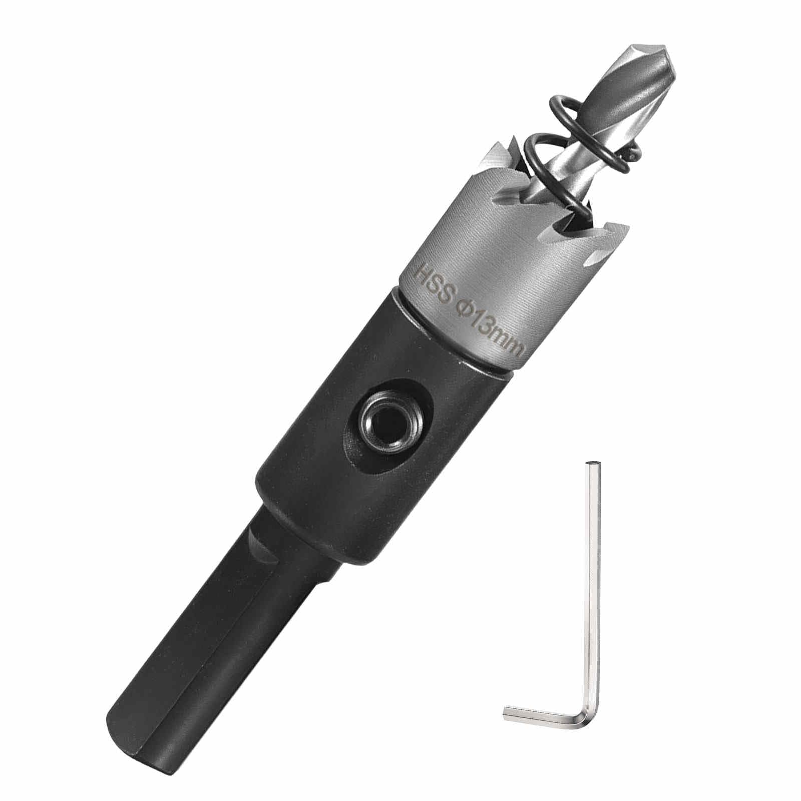 DTGN 1/2" Hole Saw 4241 High Speed Steel - 13mm Hole Cutter - Good for Thin Metal/PVC/Acrylic/Plastic/Wood Board - Silver