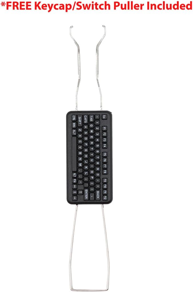 Close-up of the included keycap and switch puller tool.