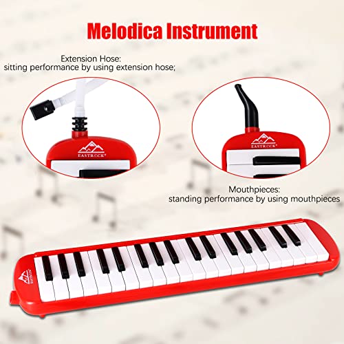 image for EastRock 37 Key Melodica Instrument Air Piano Keyboard Soprano style P