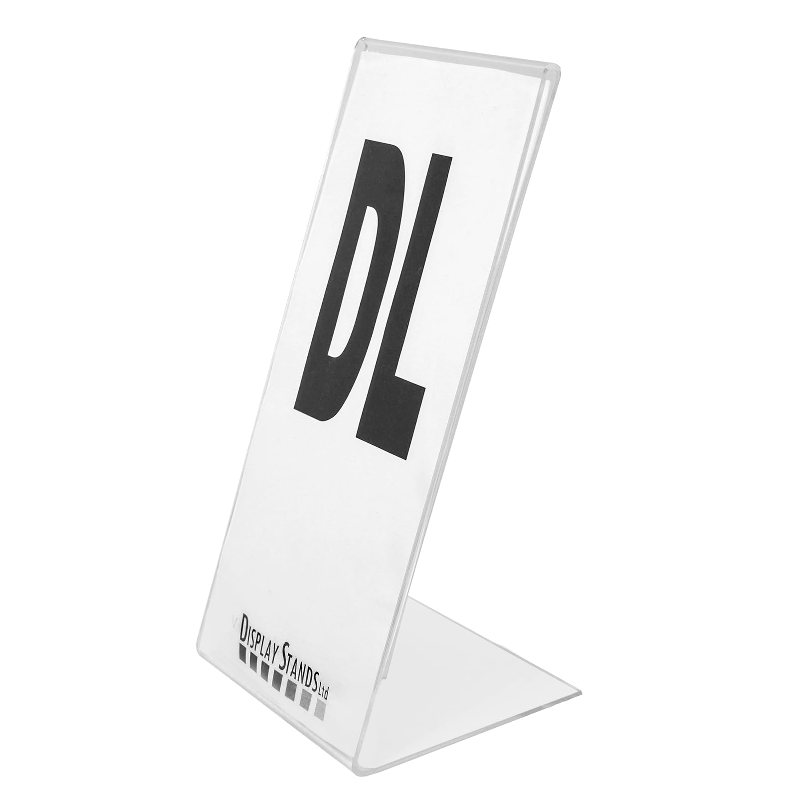 DSL Acrylic Poster Menu Holder - Portrait, Single Sided, Table Display Stand, Sign Holder, Perspex Freestanding Menu Holder (SU-PSS) (1, DL)