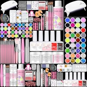 SAVILAND Acrylnagelset mit Nagelfräser und UV Lampe