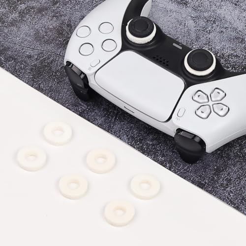 Image of MOLOPPO 8 PCS Precision Rings Kit for PS4, for PS5, for Xbox-White | for PS5 Accessories, for Xbox Accessories, Gaming Controller Enhancer