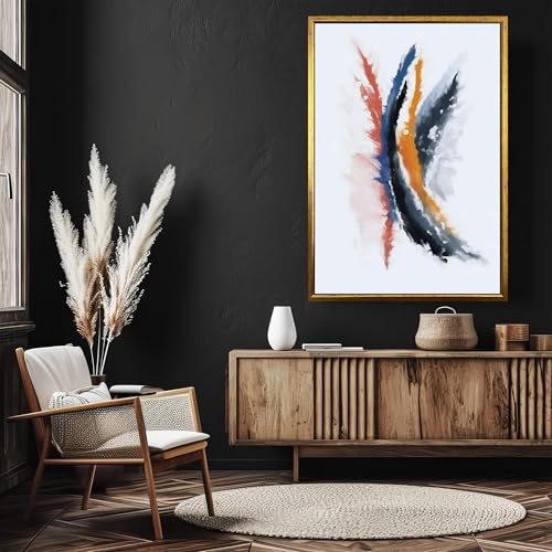 Tableau abstrait coloré d'art contemporain avec toile haute définition