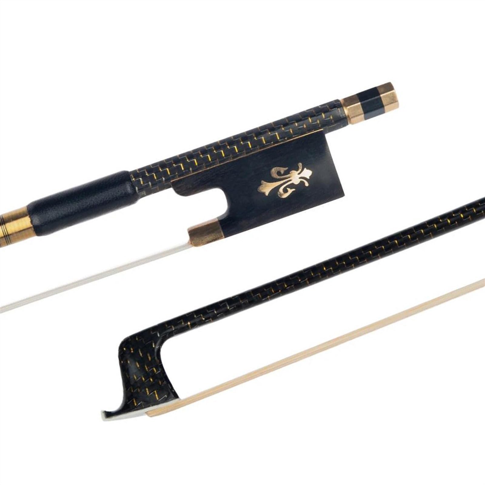 4/4バイオリン弓カーボンファイバーラウンドスティックエボニー