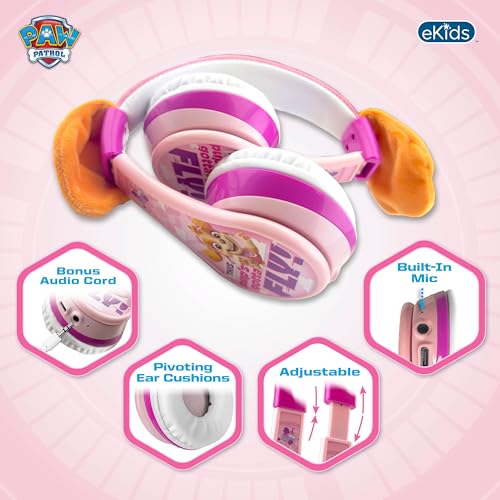 Image of Paw Patrol Bluetooth Headphones for Kids, Wireless Headphones Skye Liberty