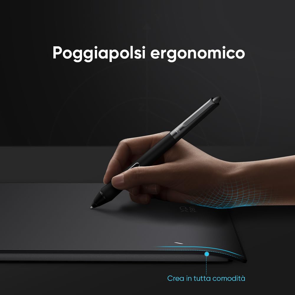 XPPen Tavoletta grafica Bluetooth Deco Pro LW 2nd da 11x7 pollici, penna digitale 16K livelli di pressione, Telecomando wireless di scelta rapida, per Disegno Digitale, Montaggio video, Animazione