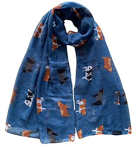 Lina & Lily Cattle Cow Animal Print Women's Scarf Shawl Wrap Lightweight2