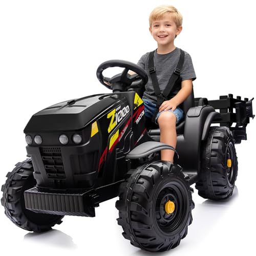 Hikiddo Kids Ride on Tractor 24V, Ride On Toy for