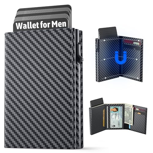 Mens Wallet Tri-fold Carbon Fiber