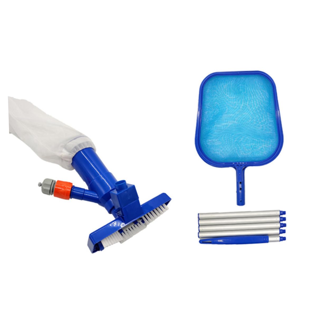 HANABASS Pool Cleaning Tools Complete Kit Skimmer Net Spoon Net Vacuum Hose Efficient