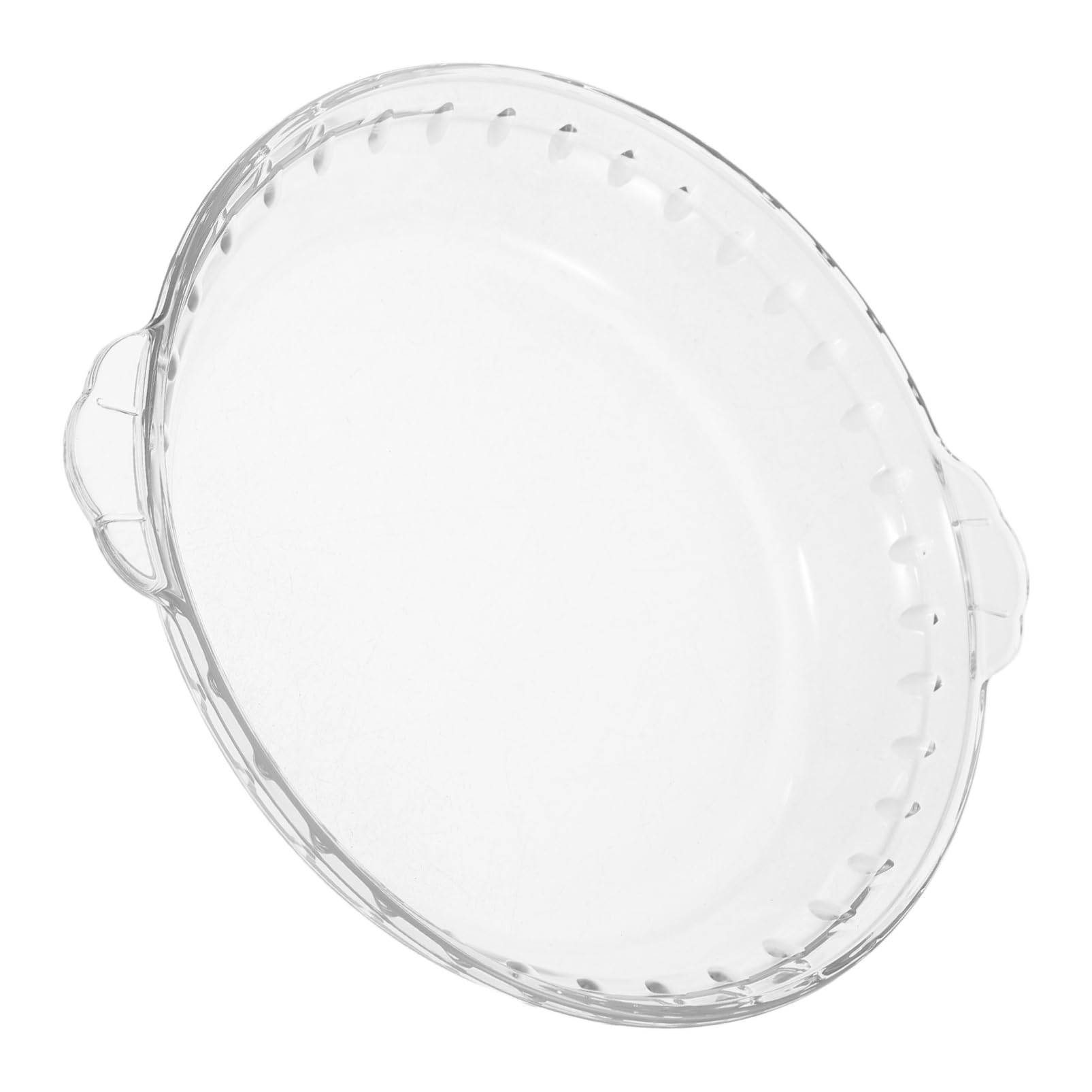 Hemoton Glass Pan Microwave Oven Serving Plate for Appetizers Snacks and Fruit Glass Dish for Steaming and Splatter