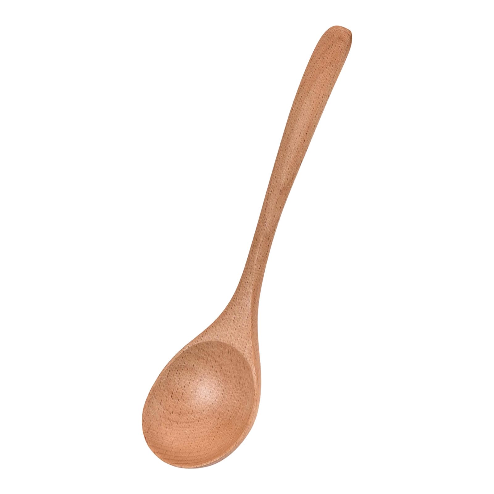 Carotoe A Wooden Soup Spoon Long Handle Kitchenwares Japanese Styles Utensil For Soup Serving Outdoor Dining Tool Long Handle Wooden Spoon For