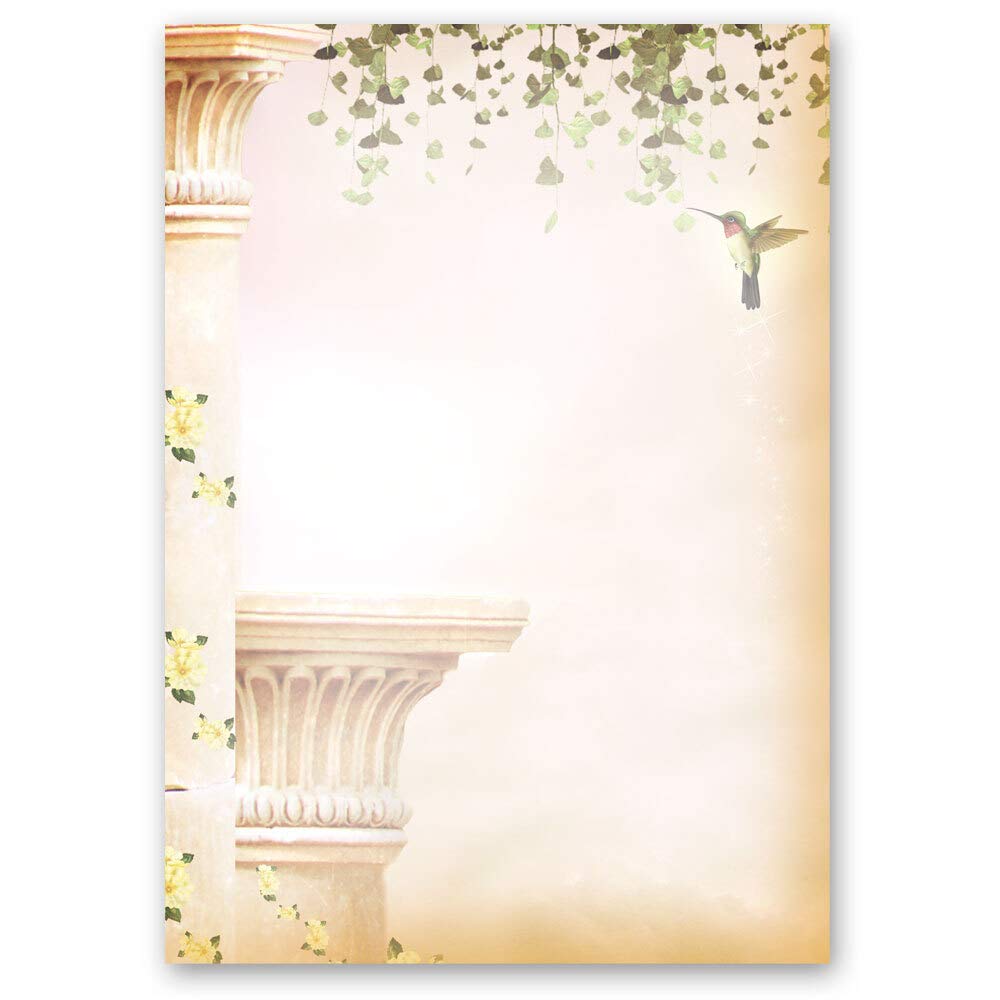 50 Sheets Motif Letter Paper! Animals Hummingbird DIN A5 - Paper-Media