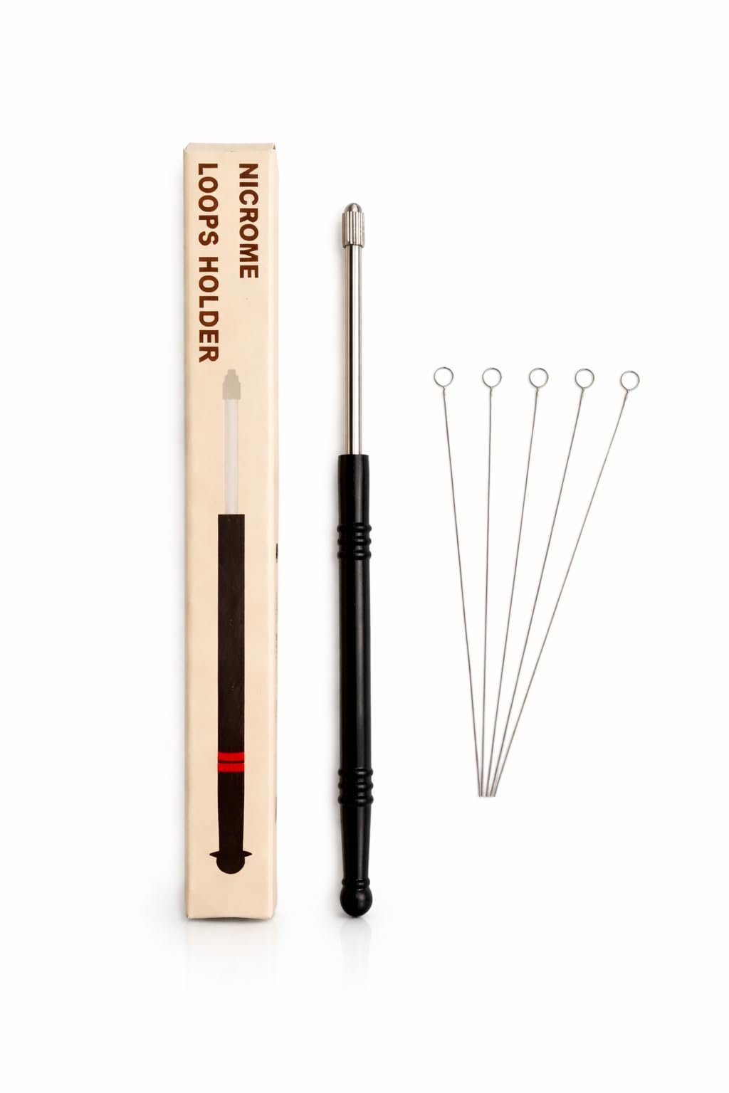 Loop Holder with 5 Inoculation Loops | Microbiology Lab Wire Loop Handle Set | Stainless Steel Transfer Loop Tool for Laboratory, Culture Sampling & Educational Use-image-10