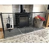 FYLO - Extendable Fireguard Folding Safety Guard Folding Fireplace Cover | Depth 46cm Height 66cm Width from 96.5cm to 168cm - Fixings Included