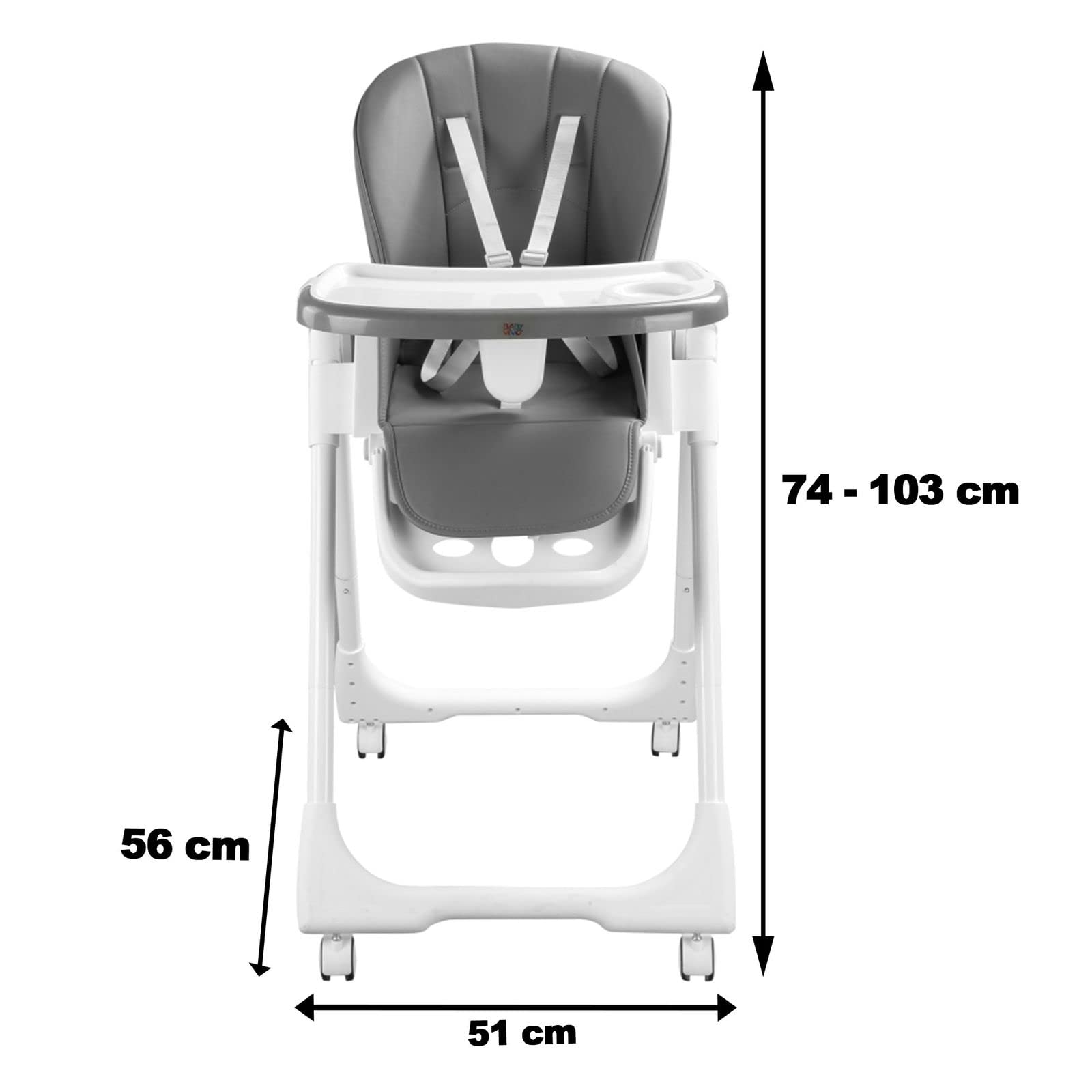 Baby Vivo Trona de bebe Silla para Niños con Bandeja para Niño de 6 meses a 3 años Tippy Stardust