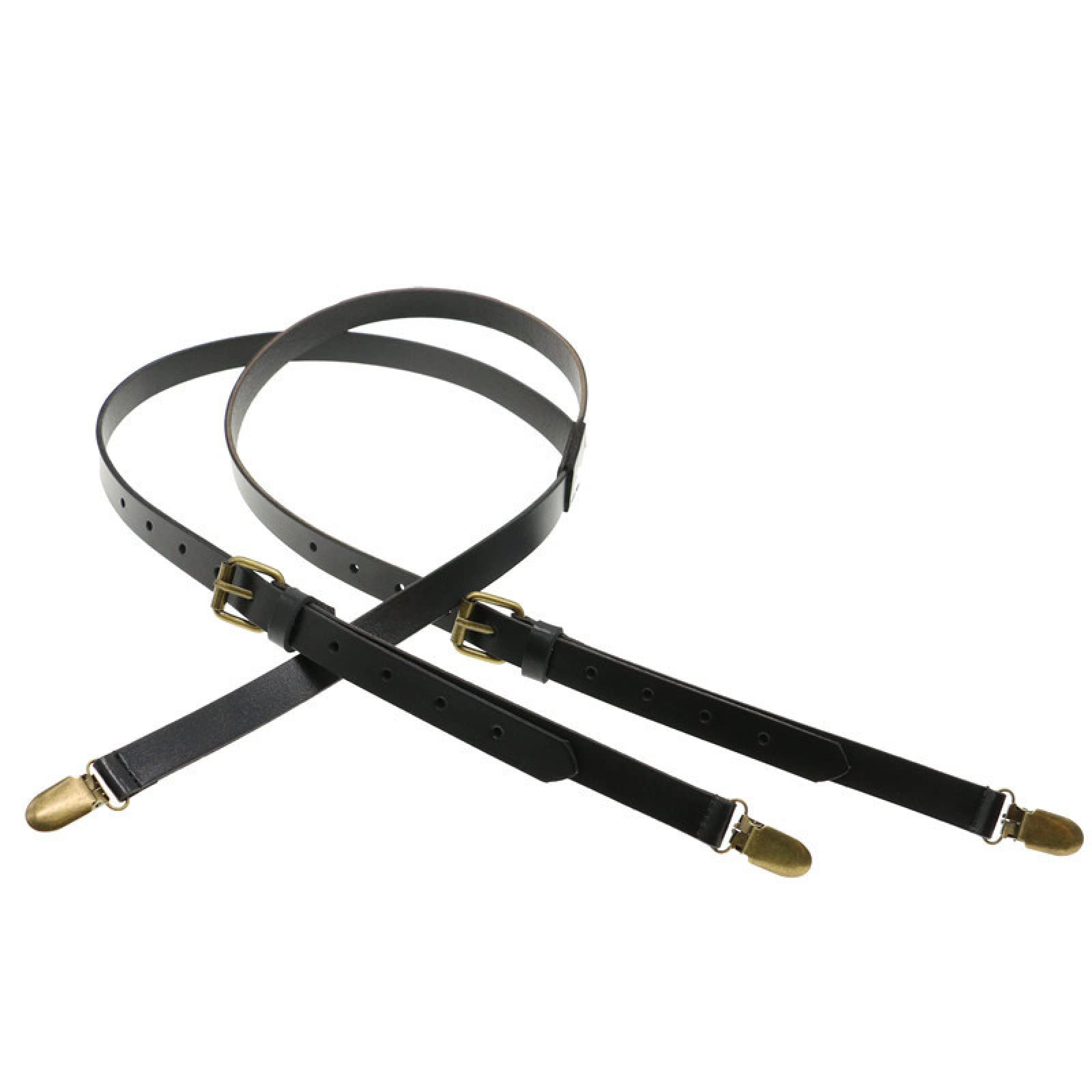 Bretelles for hommes, bretelles for hommes 1.7Cm rétro en cuir Pu femmes hommes bretelles ceinture boucle réglable bretelles en forme de Y cadeau