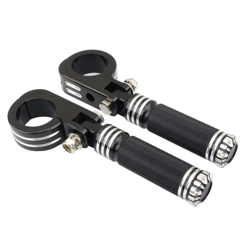 Repose Pieds Avant Repose-pieds 38mm avec pinces montage pour Chopper Bobber barre protection du moteur moto et autoroute
