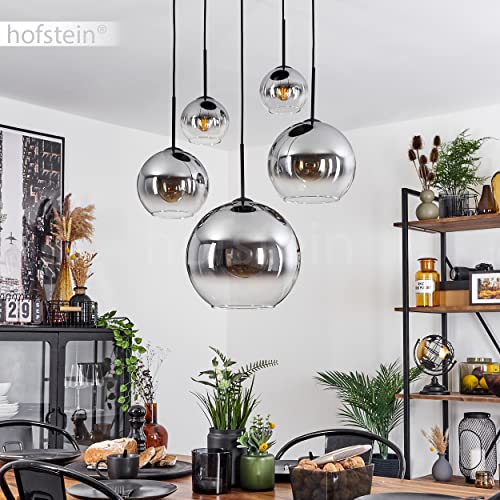 Lampe à suspendre noire en verre pour éclairage intérieur moderne E27