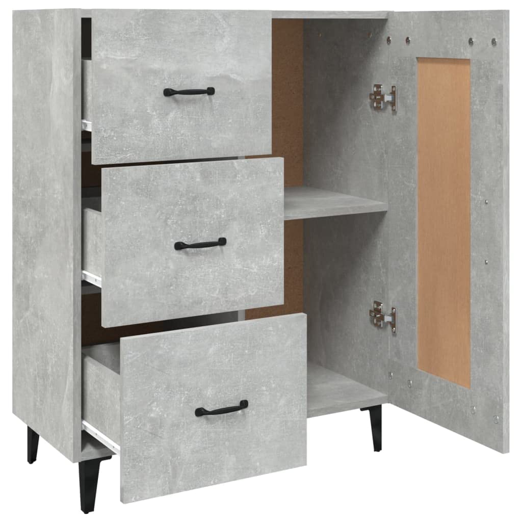 vidaXL Dressoir 69,5x34x90 cm bewerkt hout wit, kast
