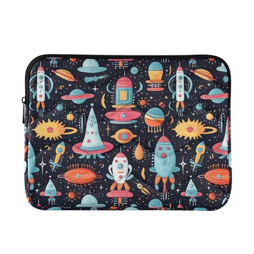 Funda para portátil 13-14 pulgadas Space Rockets acolchada miniatura 1