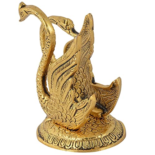 Image of Craftam Oxidized Metal Swan Napkin Holder with 100 Tissues, Golden Duck Shape Tissue Paper Stand for Dining Table Decor, Decorative Metal Serviette Holder for Home, Hotel & Restaurant (10 x 7 x 10 cm)
