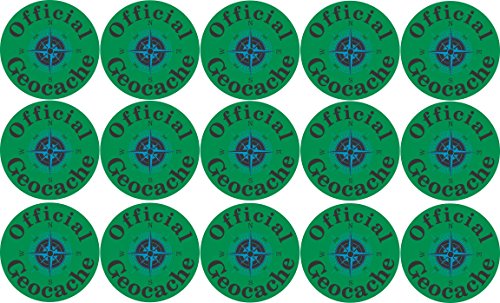 StickerTalk Official Geocache Permanent Vinyl Sticker 1 inch by 1 inch