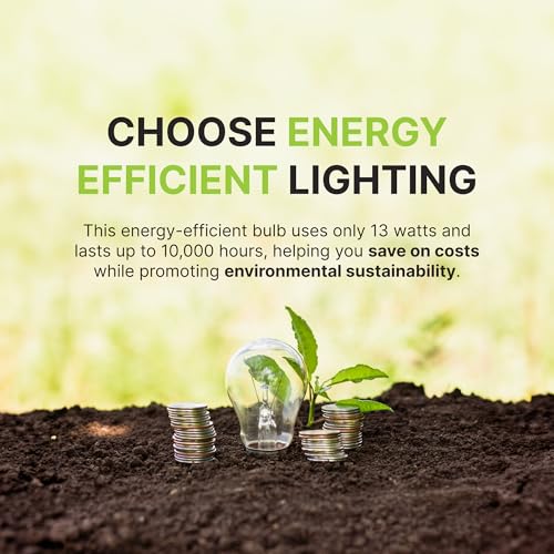 Image of Xtricity Yellow Bug Light Bulbs Compact Fluorescent T2 Spiral, E26 Base, 13W (60W Equivalent), 800 Lumens, Outdoor, CFL, 120V - UL Listed (4 Pack)