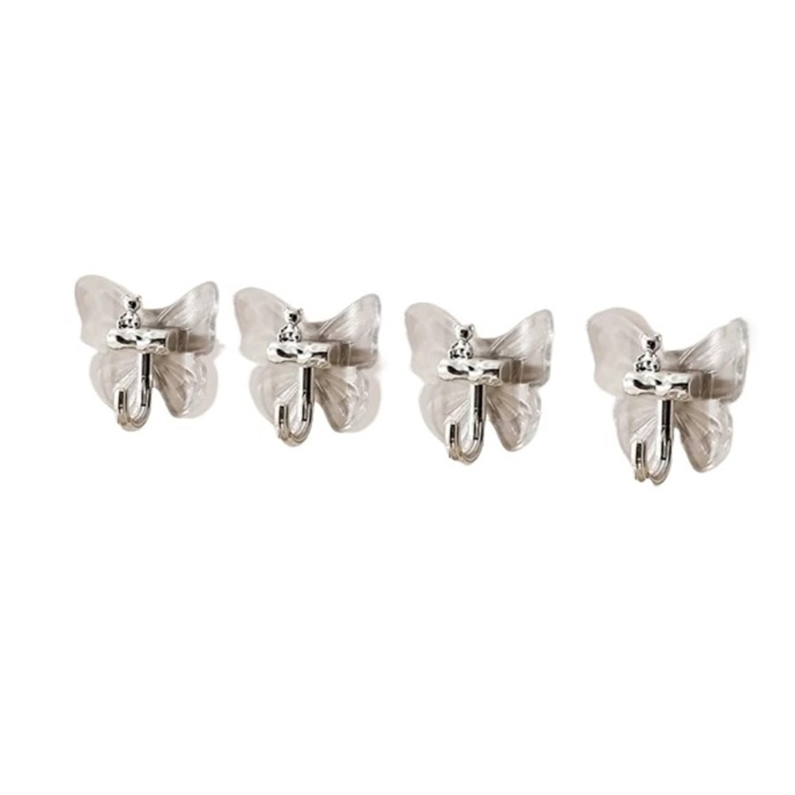 Yqinqin83b Clear Coat Hangers Cute Butterfly-Shaped Wall-Mounted Coat Rack, Perfect For The Bathroom And Kitchen For Bedroom(Clear)