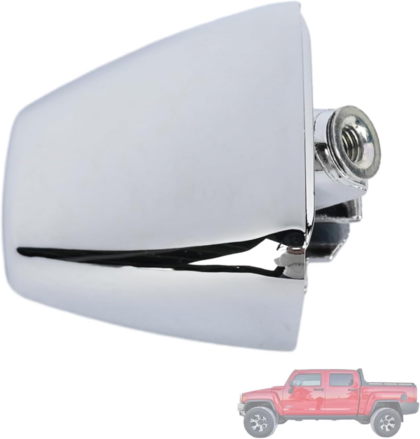 Front Or Rear Exterior Door Handle End Cap Chrome Compatible with 2006-2010 Hummer H3 H3T 15932907