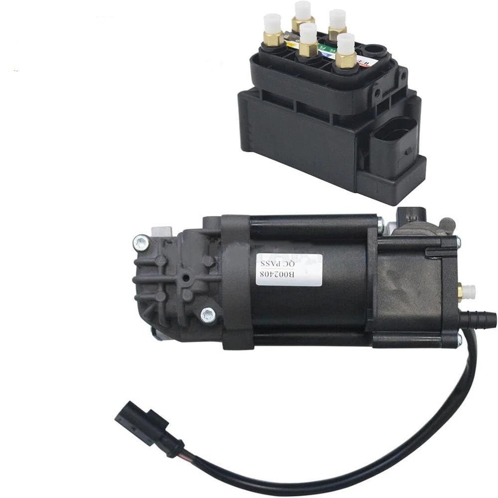 Suspensiones de aire 1 Bomba Compresora Suspensión Neumática Con Bloque Válvula Solenoide Para Mercedes Para Benz W205 C205 A205 S205 Clase C OEM 2053300104 Amortiguadores