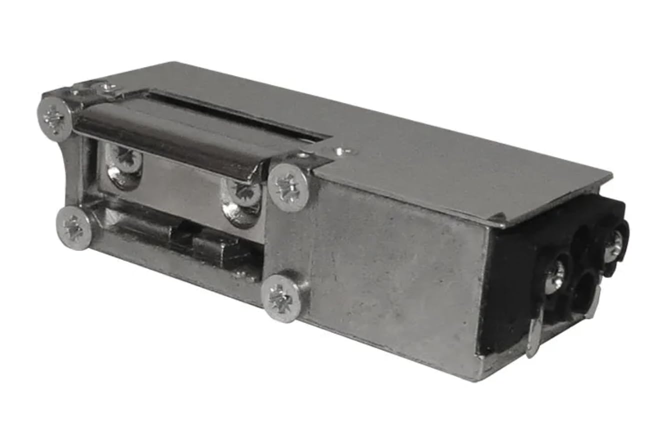 Incontro Elettrico Universale Per Serrature Di Porte Blindate | Tipo Mottura Cisa Securemme | 12V | Accessorio Sicurezza Casa E Condominio (4 Pioli + Scivolo DX)