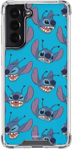 Skinit Clear Phone Case Compatible with Galaxy S22 - Officially Licensed Disney Lilo and Stitch Dont Wake Me I Bite Design