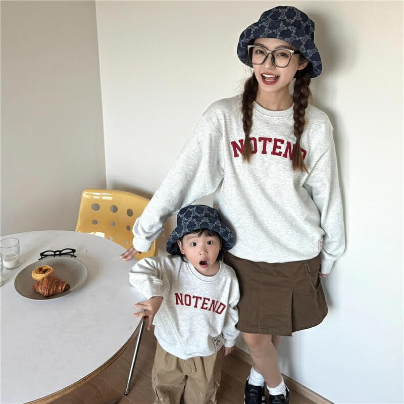 [ジュタオピン] 親子ペアルック 春 秋 パーカー おしゃれ 高級 おそろい 服 親子服 親子ペア ｔシャツ 大きいサイズ 大人 子