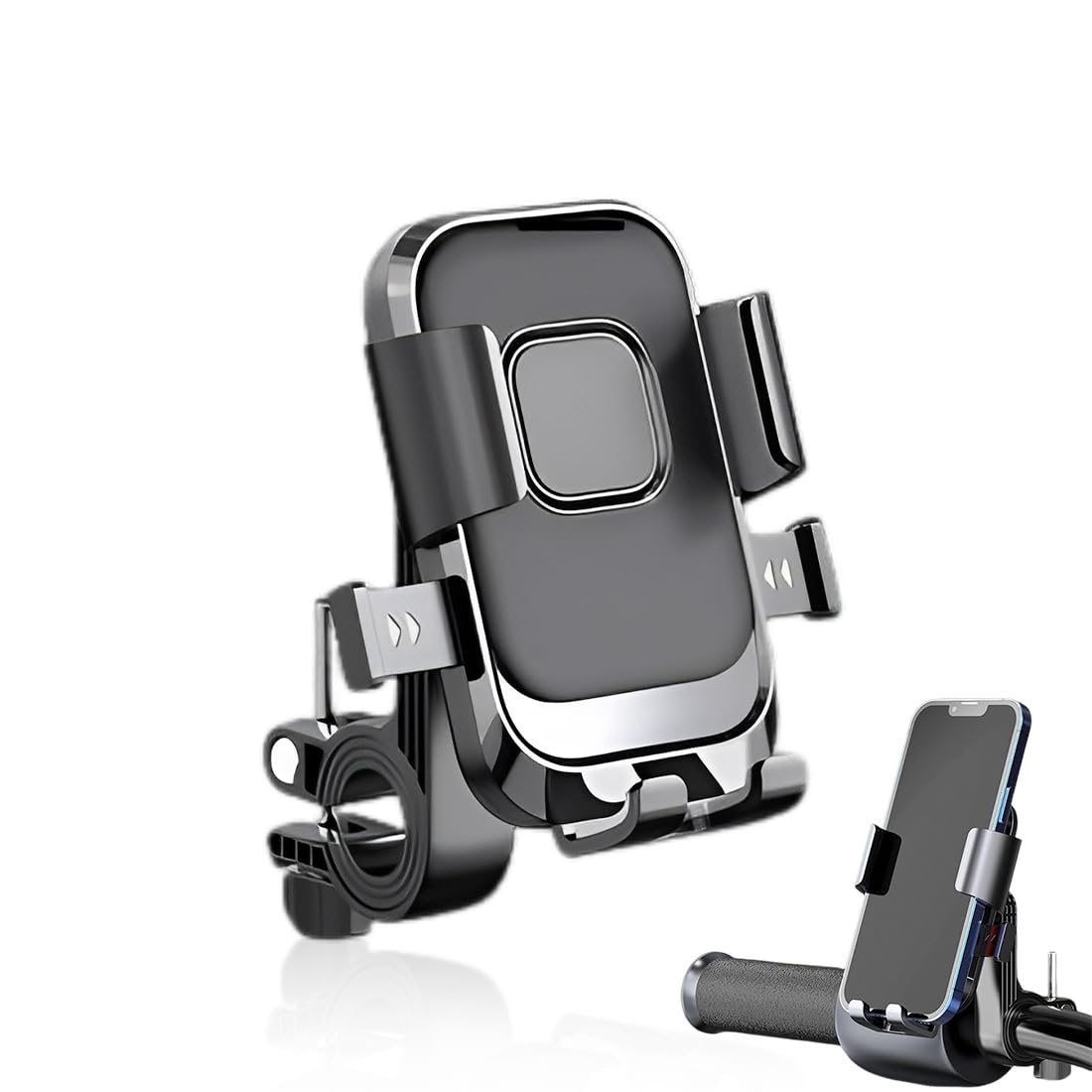 SULIUDAJI - 360° Rotation Mobile Phone and Motorcycle Mount Compatible with Electric Scooter and Scooter, 4.7-7.2 Inch
