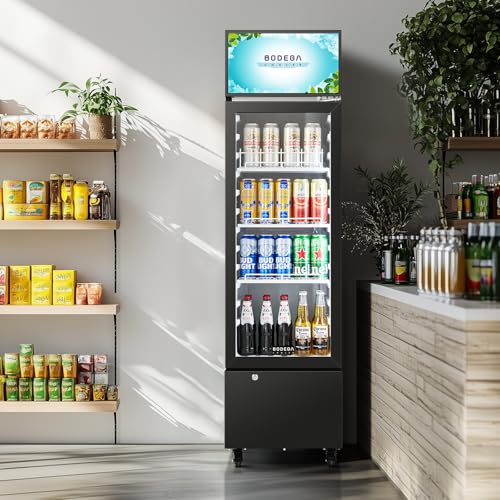 BODEGA BODEGACOOLER Beverage Refrigerator and Cooler, 6.34 Cu. Ft Commercial Refrigerators for Drink, Beer, Tall Commercial Cooler for Beer, Soda, Single Door Display fridge on Fridge.com