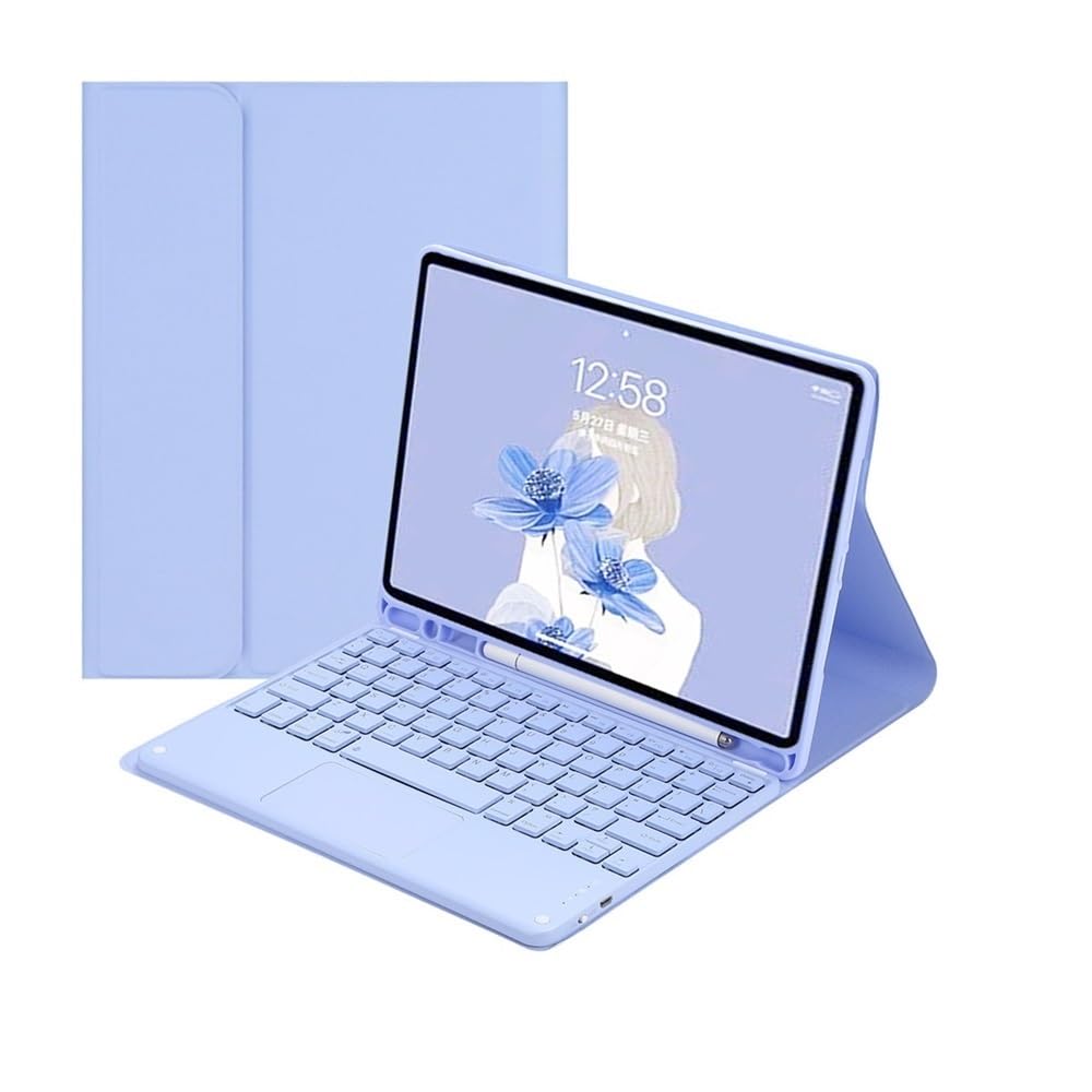 Protection iPad Pro 11 violette en déplacement avec clavier magnétique - 7