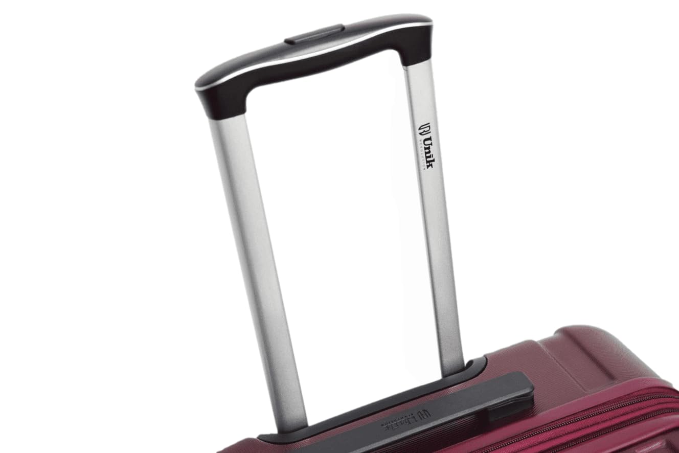 Maleta de Viaje Grande 77cm 28" Expandible – Rígida ABS Ecológica, 4 Ruedas Dobles 360°, Ligera y Resistente, Cerradura de 3 Dígitos Integrada, Interior con Forro de Poliéster – Burdeos- Unik