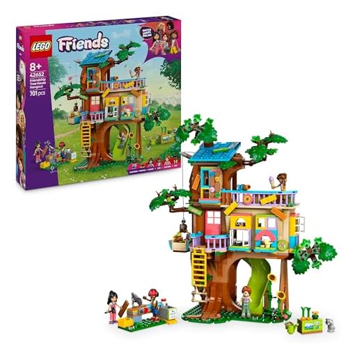 LEGO Friends Friendship Tree House Hangout Toy - incl. 2 Animal Figures, 4 Mini Dolls, a Garden and Toy Food Accessories - Creative Gift for 8+ Year Old Girls - 42652