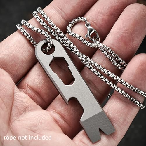 Mini pied-de-biche multifonction en titane délavé pour EDC durable