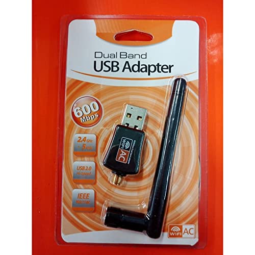 Image of TERABYTE USB WiFi Adapter 5G with Antenna 600Mbps Free Driver Dual Band Wireless Network Adapter Dongle 2.4GHz / 5.0GHz Ethernet 802.11ac for Laptop Desktop PC (Black) 06