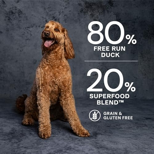 AATU Trockenfutter für Hunde, 80/20 Hundetrockenfutter mit Ente, Hundefutter Getreidefrei mit Hohem Proteingehalt, Natürliche Tiernahrung für Ausgewachsene Hunde Aller Rassen, 10 kg