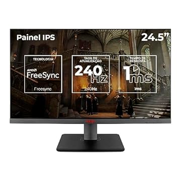 Monitor Gamer Pichau Centauri CRS24, 24.5 Pol. IPS, FHD, 1ms, 240Hz, FreeSync, HDMI/DP, PG-CTRS24-BL01