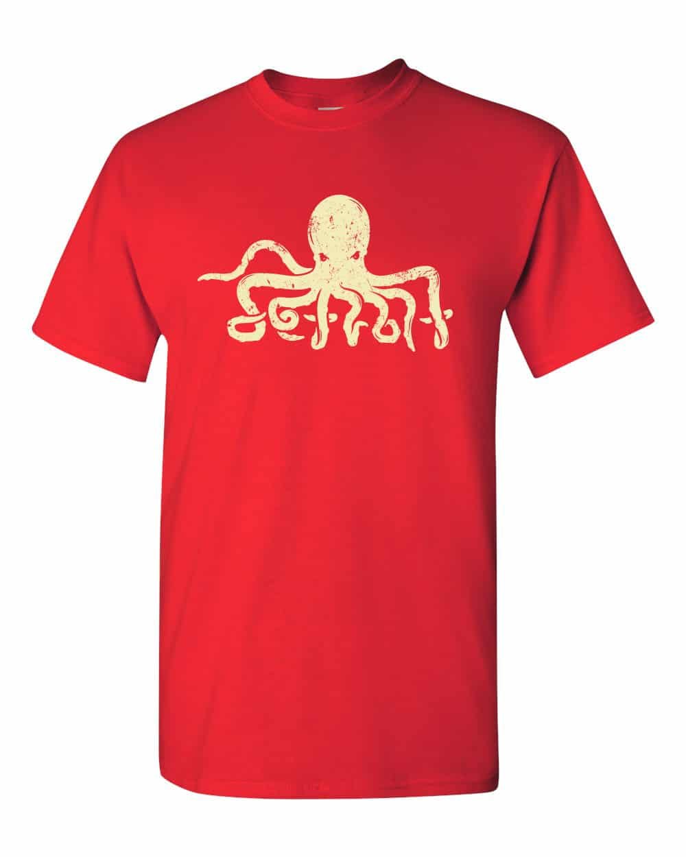 CreateMyTee Detroit Octopus Redwings Hockey Fan Mens/Womens Short  Sleeve T-Shirt