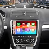 Autoradio pour Skoda Octavia II 2004 2013 avec 10 Pouces sans Fil Carplay Android Auto Poste Radio Voiture Bluetooth USB Mirror Link SWC GPS FM/RDS WiFi 2+32G Android 14