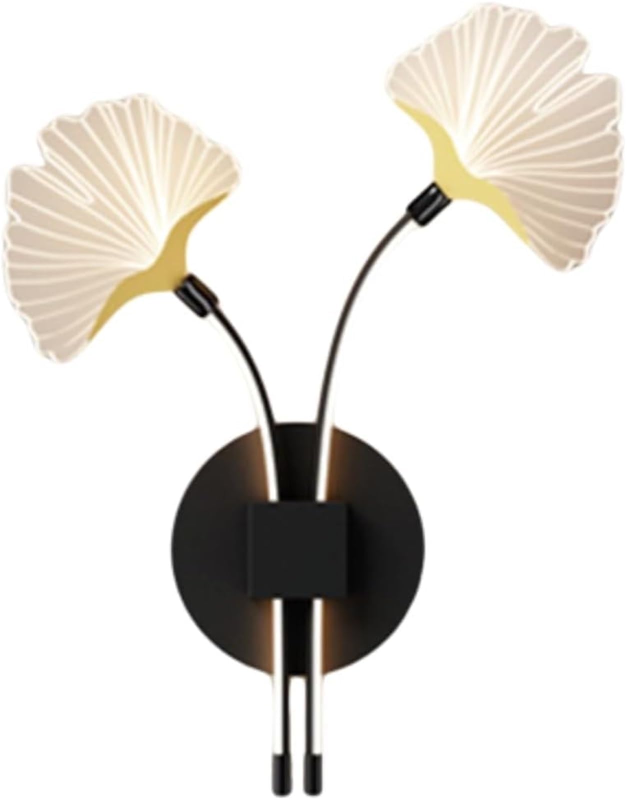 HPTHLY Wall Lamps Mounted Indoor Wall Sconce Bedroom Bedside Lamps Leaf Design Wall Lights For Aisle Corridor Living Room Sofa Background Decorative Wall Lamps & Scon(Black)