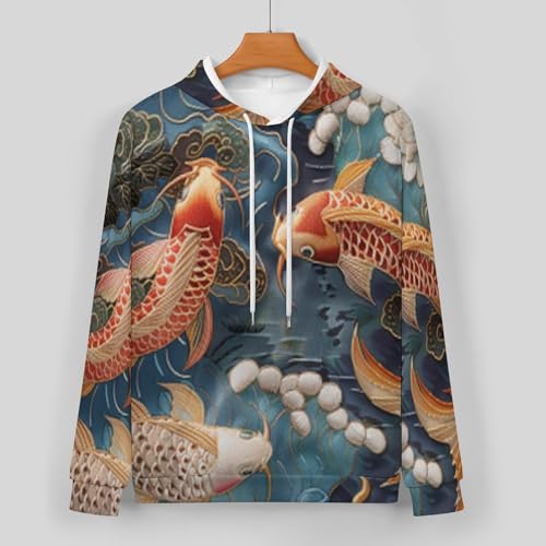 Survêtement motif poisson imprimé 3D avec sweat à capuche taille M