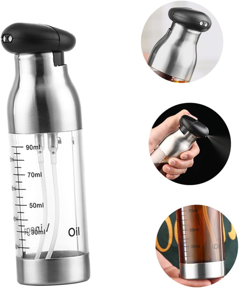GLEAVI Olive Oil Spray Bottle Dual Sprayer Kitchen Oil Dispenser for Bbq Salad Baking Cooking Pot for Vinegar Soy Sauce and Syrup