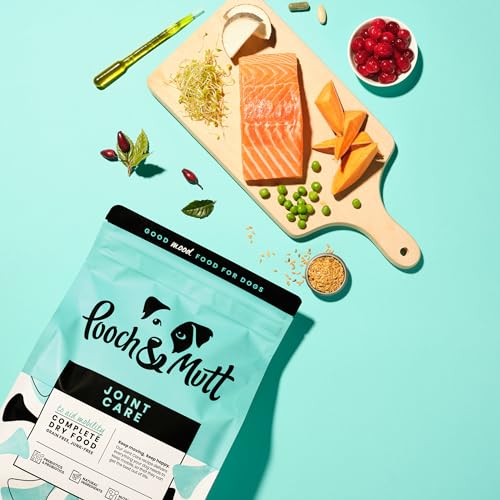 Pooch & Mutt - Gelenkpflege, Getreidefreies Alleintrockenfutter für Hunde, Lachs und Süßkartoffel, 2 kg